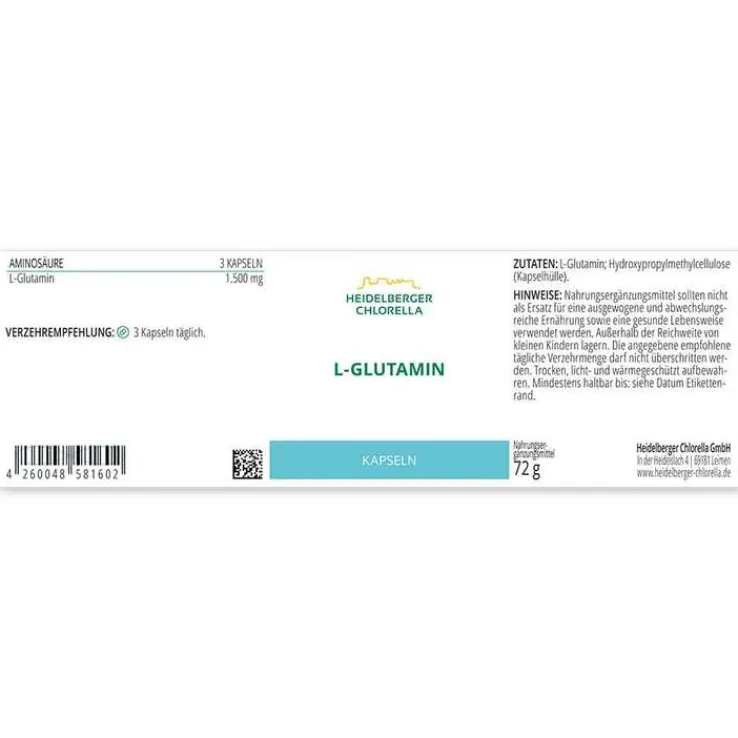 L-Glutamin Kapseln, 120 St
