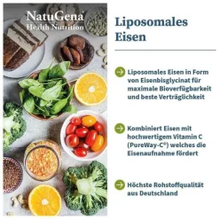Liposomales Eisen + Vitamin C vegan Kapseln, 60 St