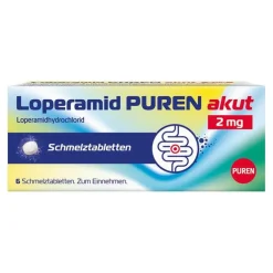 Loperamid PUREN akut 2 mg Schmelztabletten, 6 St
