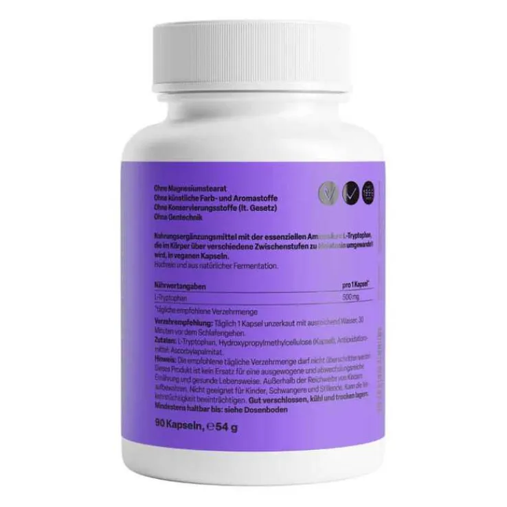 L-Tryptophan 500 mg Kapseln, 90 St