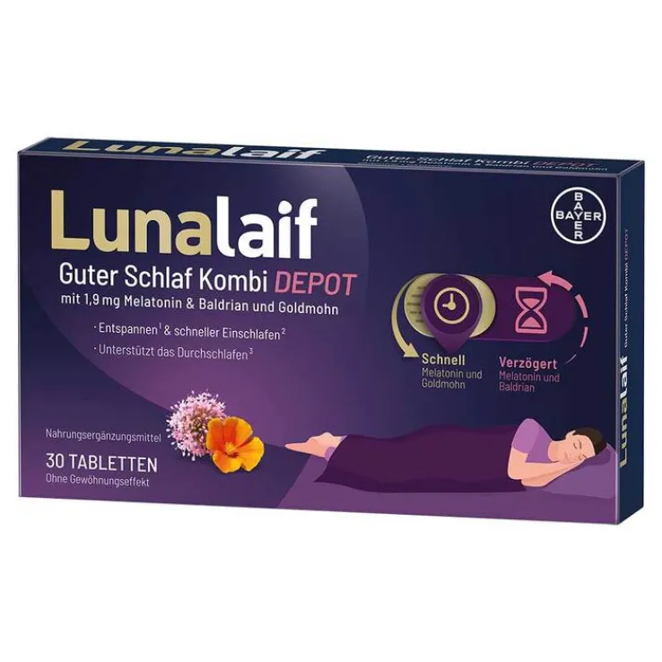 Lunalaif Guter Schlaf Kombi Depot Tabletten, 30 St