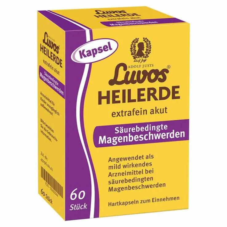 Luvos Heilerde extrafein akut Säurebedingte Magenbeschwerden Kapseln , 60 St