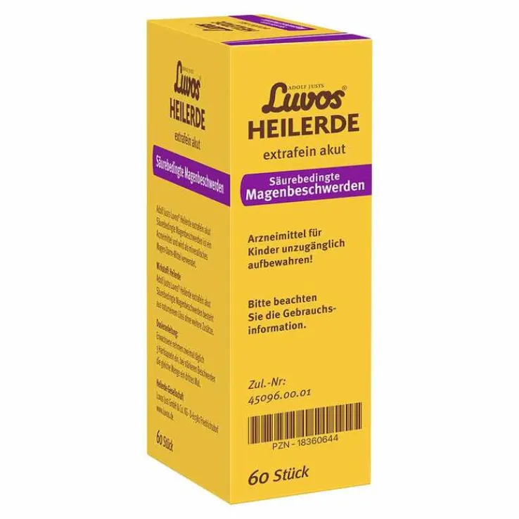 Luvos Heilerde extrafein akut Säurebedingte Magenbeschwerden Kapseln , 60 St