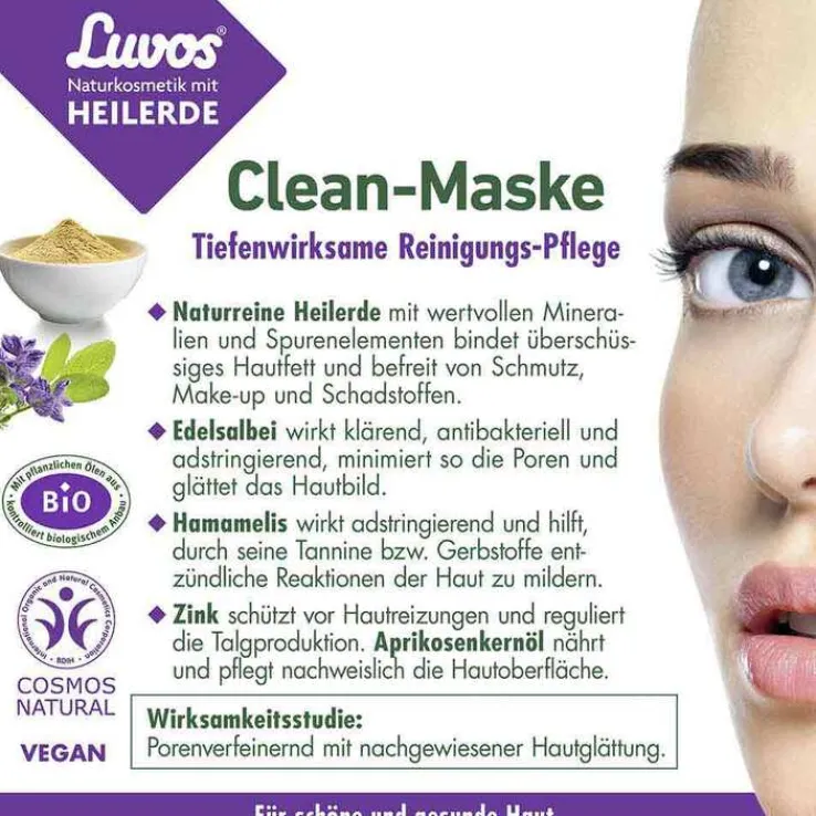 Luvos Naturkosmetik Heilerde Clean-Maske, 2X7.5 ml