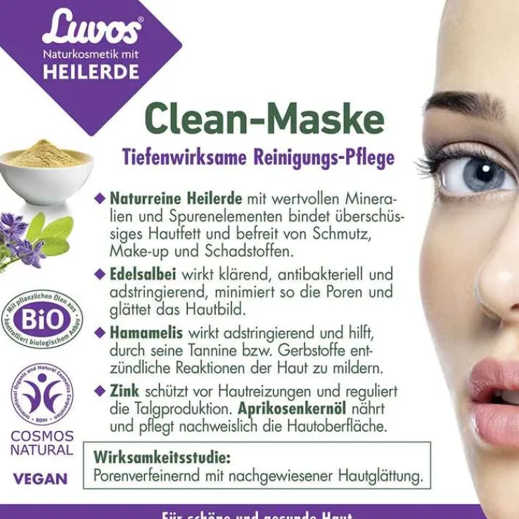Luvos Naturkosmetik Heilerde Clean-Maske, 2X7.5 ml
