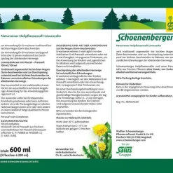 Löwenzahn Saft Schoenenberger HPS, 3X200 ml