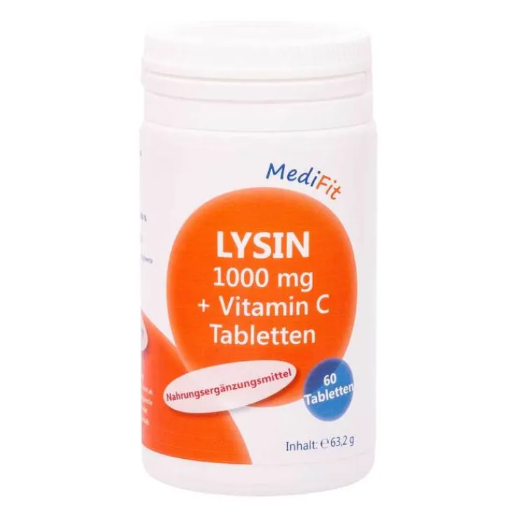 Lysin 1.000 mg + Vitamin C Tabletten Medifit, 60 St