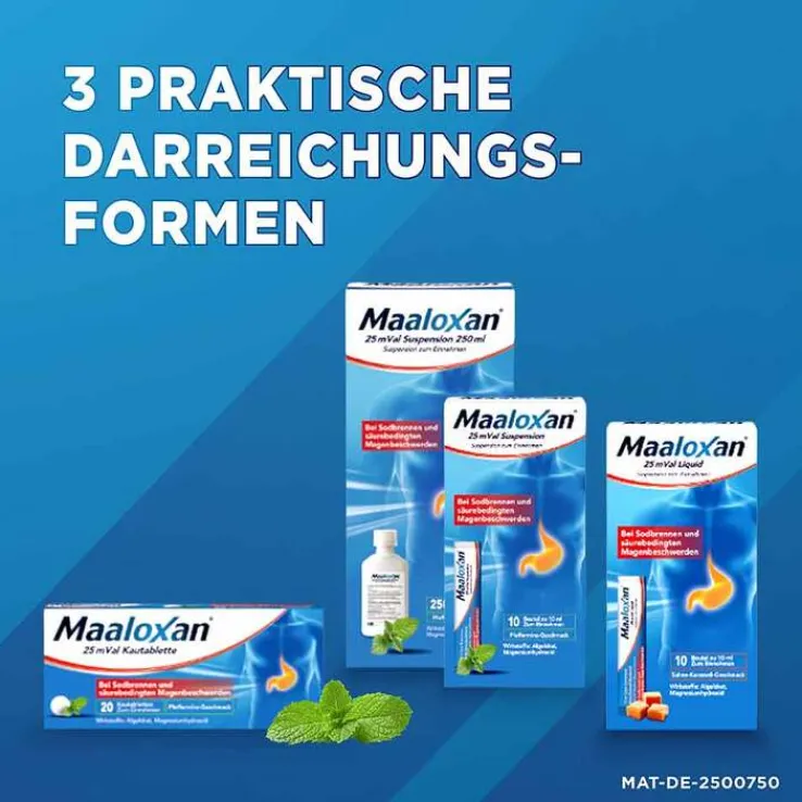 Maaloxan 25 mVal Suspension, 50X10 ml