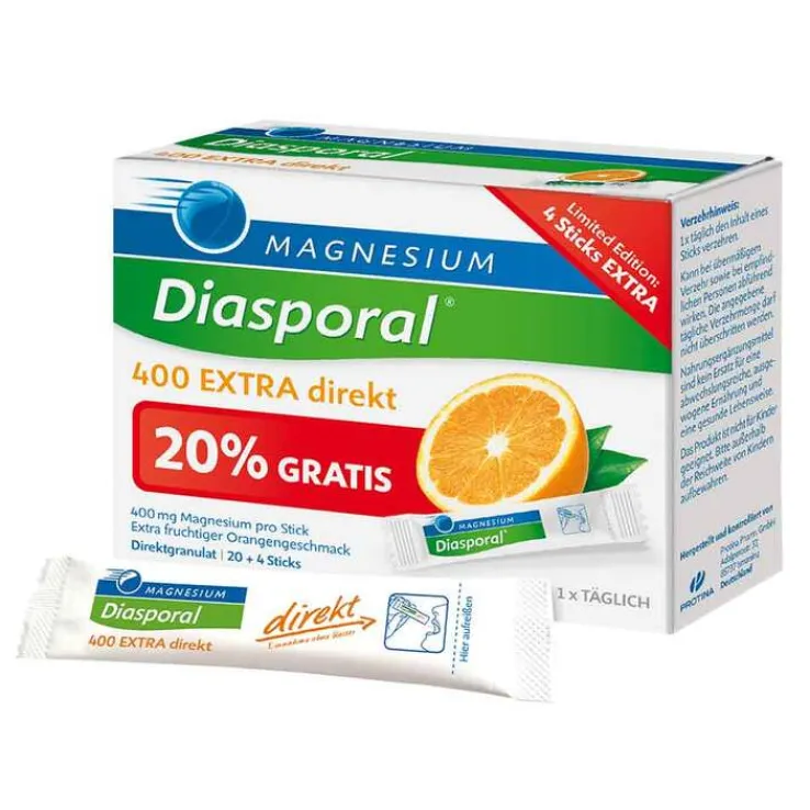 Magnesium Diasporal 400 Extra direkt Granulat, 24 St