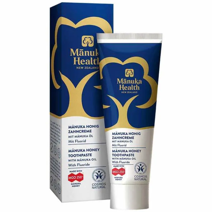 Manuka Health Honig Zahncreme mit Fluorid, 75 ml
