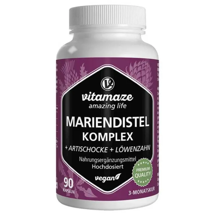 Mariendistel Komplex Artischocke + Löwenzahn veg.Kps, 90 St