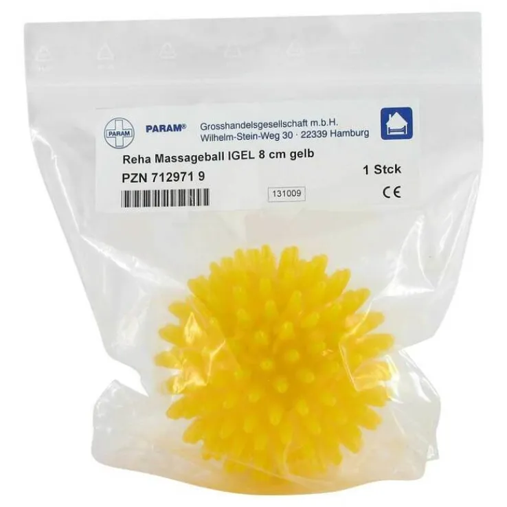 Massageball Igel 8 cm gelb, 1 St