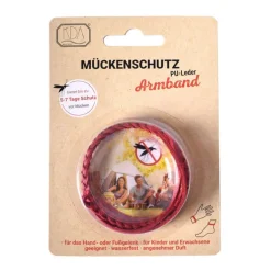 Mückenschutz Armband PU Leder rot KDA, 1 St