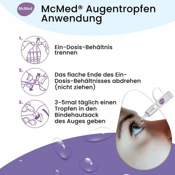 Mcmed Augentropfen Einzeldosispipetten, 15X0.35 ml