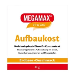 Megamax Aufbaukost Erdbeere Pulver, 30 g