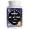 Melatonin 1 mg hochdosiert vegan Tabletten, 180 St