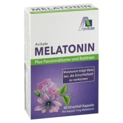 Melatonin + Passionsblume + Baldrian Kapseln, 60 St