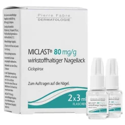 Miclast 80 mg / g wirkstoffhaltiger Nagellack, 2X3 ml