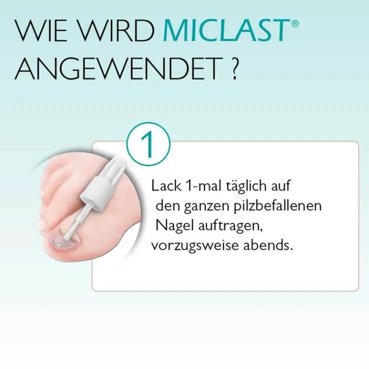 Miclast 80 mg / g wirkstoffhaltiger Nagellack, 3 ml