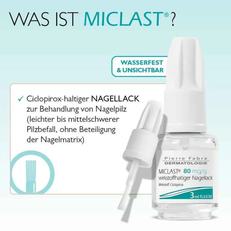 Miclast 80 mg / g wirkstoffhaltiger Nagellack, 3 ml