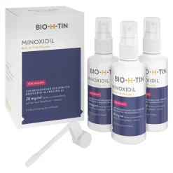 Minoxidil BIO-H-TIN-Pharma 20 mg/ml Spray für Frauen, 3X60 ml