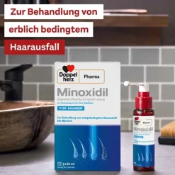 MINOXIDIL DoppelherzPharma 50 mg/ml Lösung für Männer, 3X60 ml