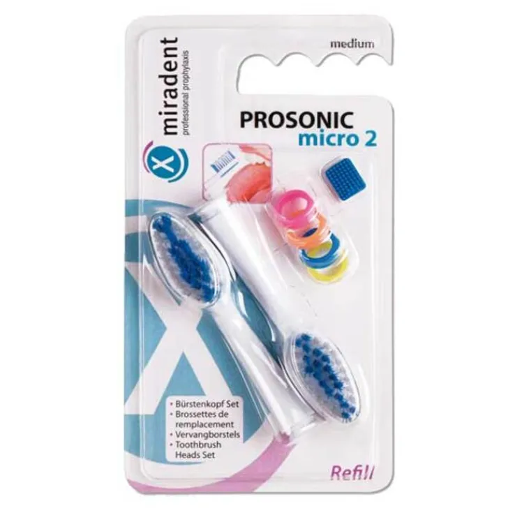 Miradent Prosonic micro 2 Refill Bürstenkopfset, 1 St