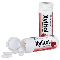 Miradent Zahnpflegekaugummi Xylitol Cranberry, 30 St