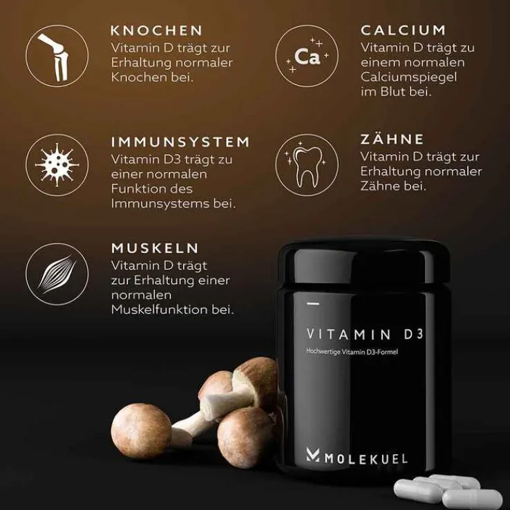Molekuel Premium Vitamin D3-Formel, 120 St