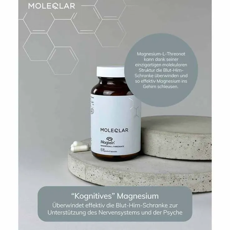 Moleqlar Magtein Magnesium-L-Threonate Kapseln, 90 St