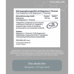 Moleqlar Magtein Magnesium-L-Threonate Kapseln, 90 St