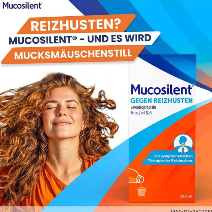 Mucosilent gegen Reizhusten Levodropropizin 6mg/ml Saft, 100 ml