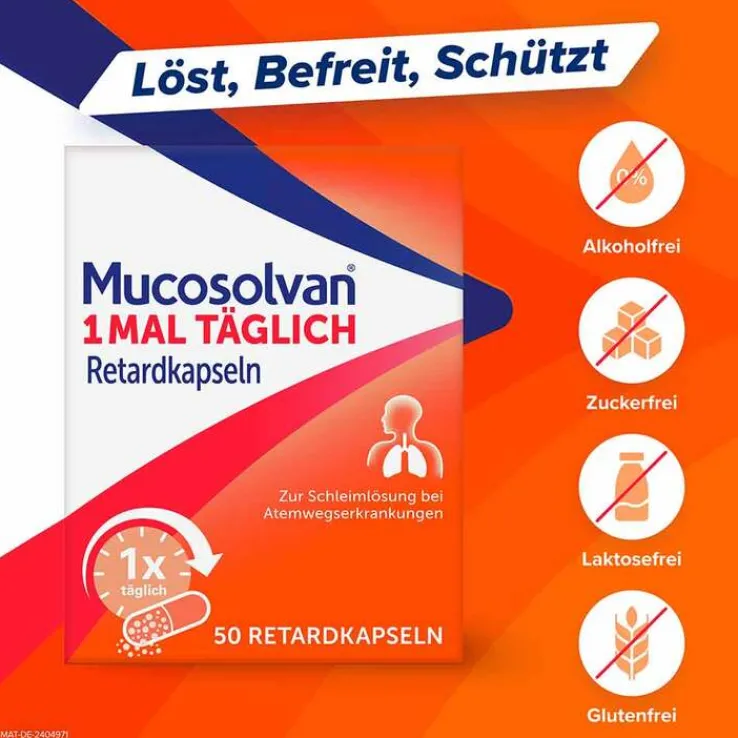 Mucosolvan 1x täglich Retardkapseln, 50 St