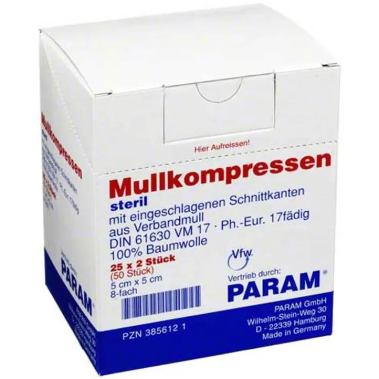 Mullkompressen 5x5 cm 8-fach steril, 25X2 St