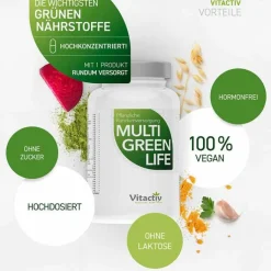 Multi Green Life Vitamine & Mineralien Kapseln, 90 St
