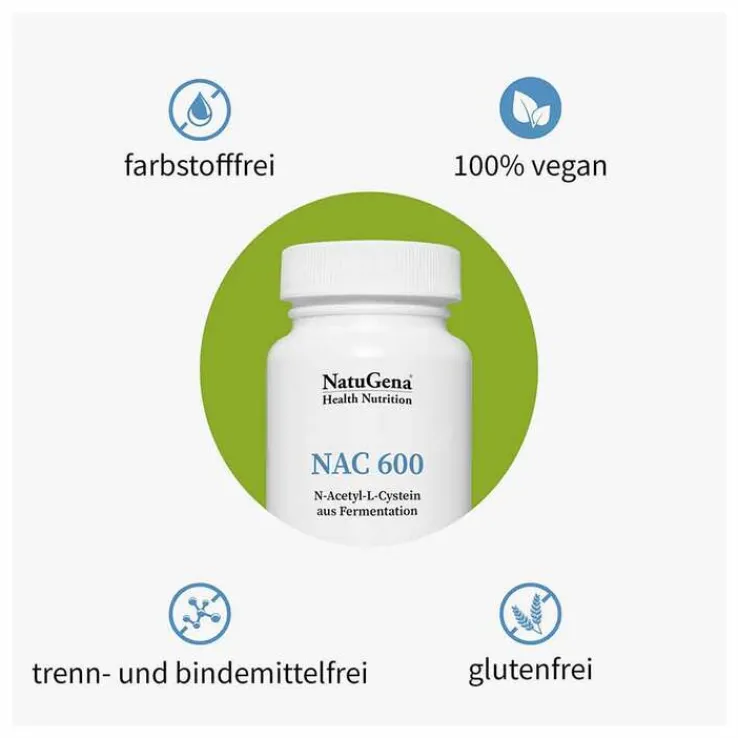 NAC 600 N-Acetyl-L-Cystein aus Fermentation Kapseln , 90 St