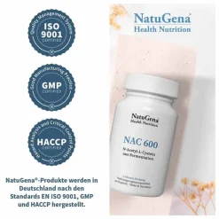 NAC 600 N-Acetyl-L-Cystein aus Fermentation Kapseln , 90 St