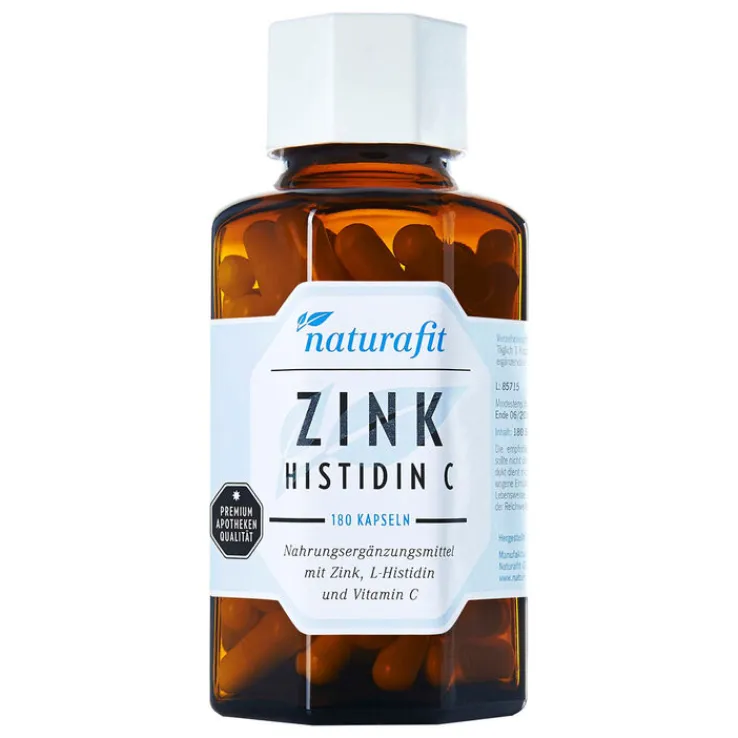 Naturafit Zink Histidin C Kapseln, 180 St