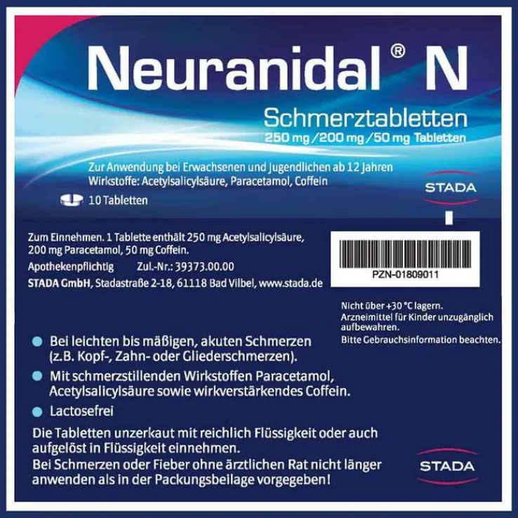 Neuranidal N Schmerztabletten, 10 St