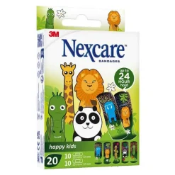 Nexcare happy kids Pflasterstrips Tiere 2 Größen, 20 St