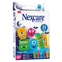 Nexcare happy kids Pflasterstrips Monster 2 Größen, 20 St