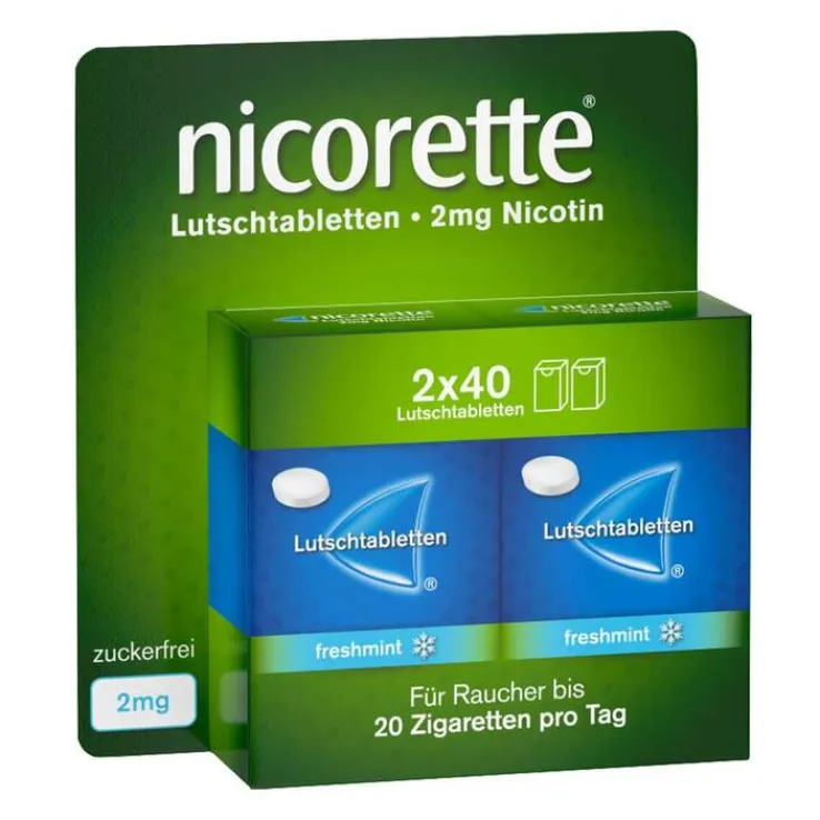 Nicorette freshmint 2 mg Lutschtabletten gepresst, 80 St