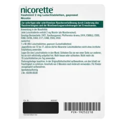 Nicorette freshmint 2 mg Lutschtabletten gepresst, 40 St