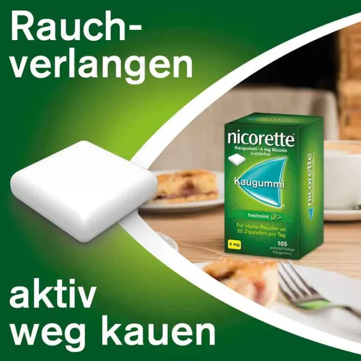 nicorette® Kaugummi freshmint, 4 mg Nikotin, 105 St