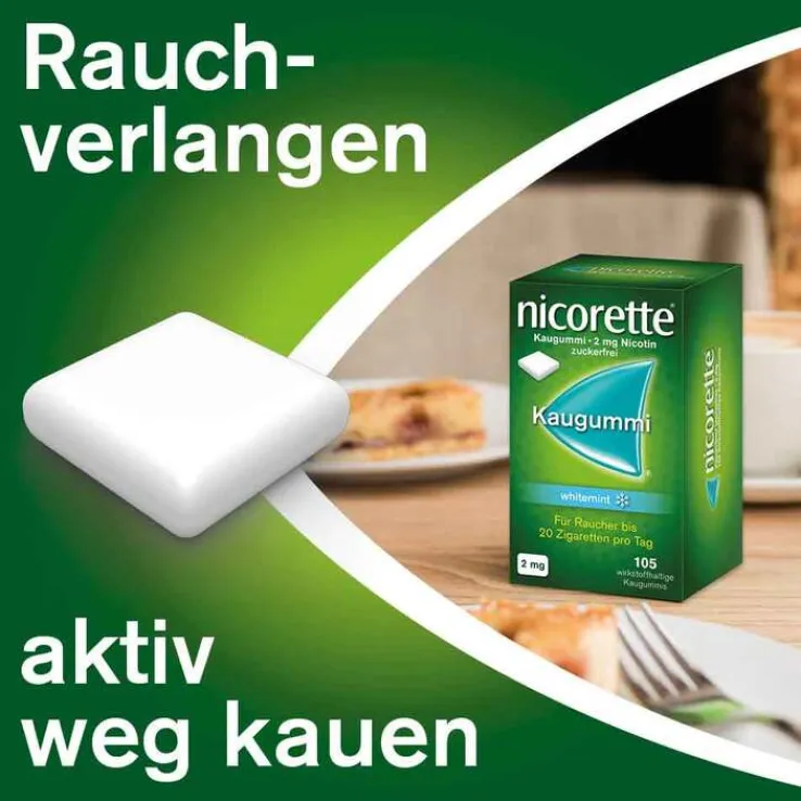 nicorette Kaugummi whitemint, 2 mg Nikotin, 30 St
