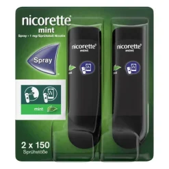 nicorette Mint Spray mit 1 mg Nikotin pro Sprühstoß, 2 St