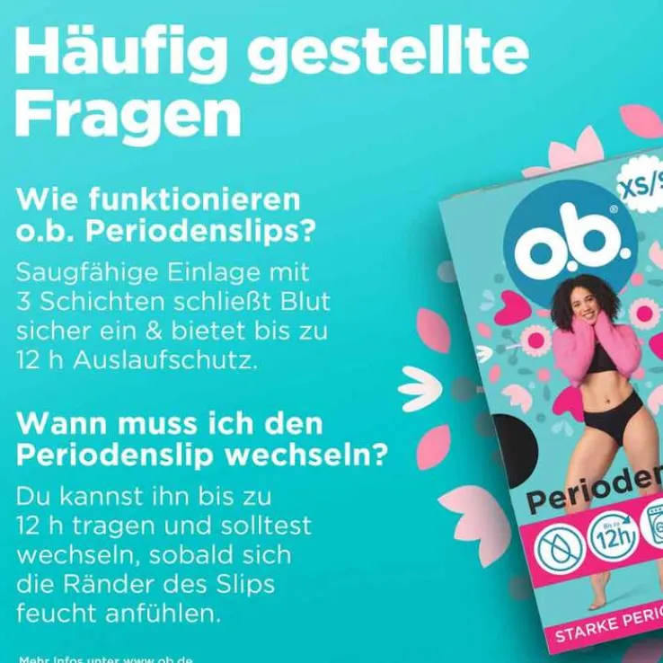 O.B. Periodenslip XS / S, 3 St