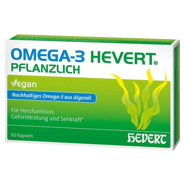 Omega-3 Hevert pflanzlich Weichkapseln, 60 St