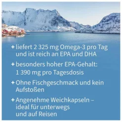 Omega-3 Kapseln Fischöl 705 mg DHA 1390 mg EPA, 90 St