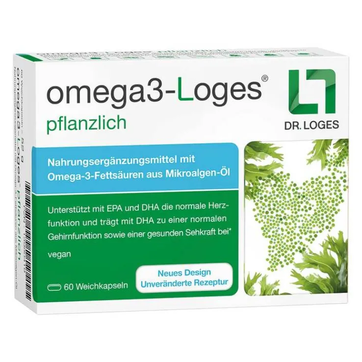 OMEGA3-Loges pflanzlich Kapseln, 60 St